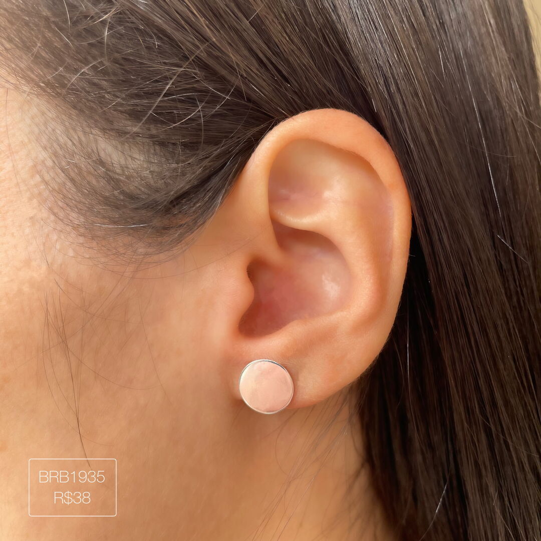 Brinco Círculo Liso Prateado